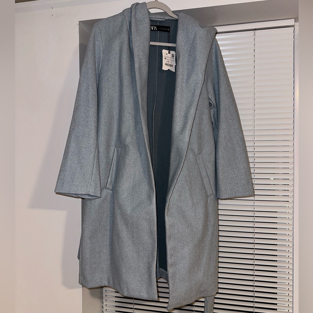 Blue Zara coat